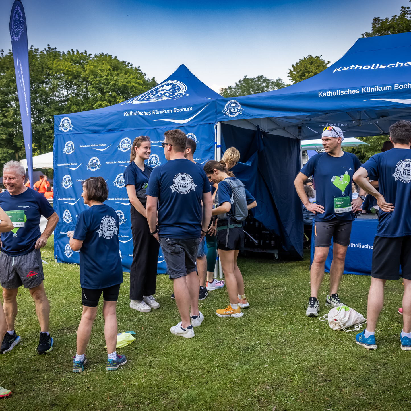 Firmenzelt Stellplatz AOK-Firmenlauf Bochum