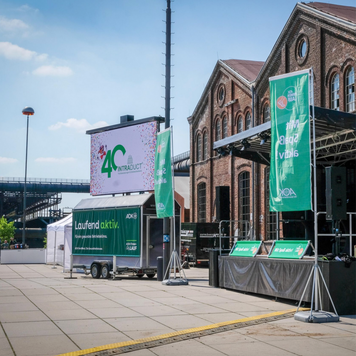 Werbe-LED-Spot AOK-Firmenlauf Dortmund